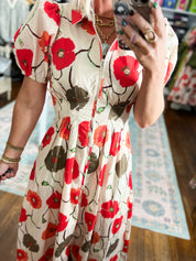 Poppy Garden Midi Dress