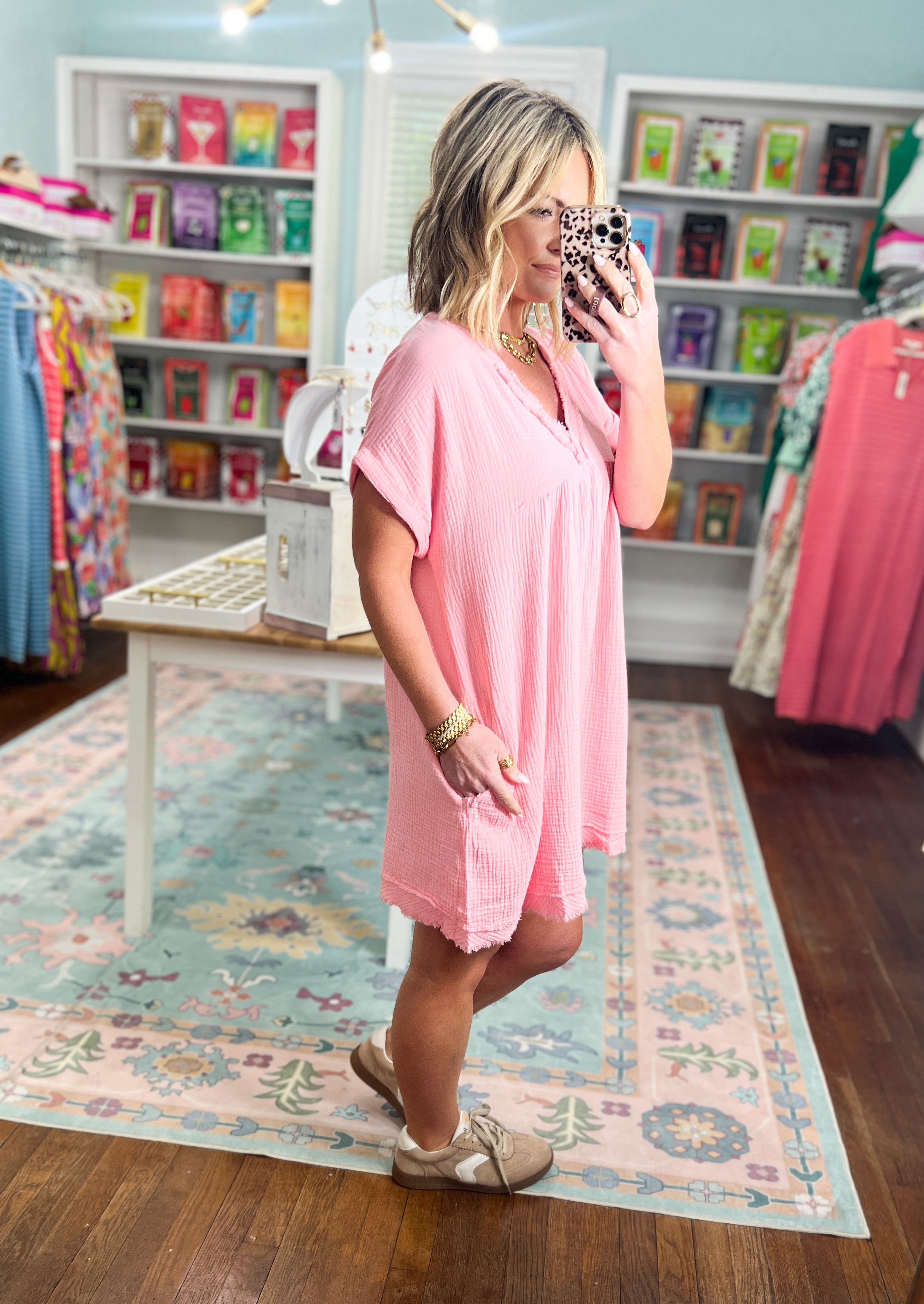 True Connection Dress - Dk Pink