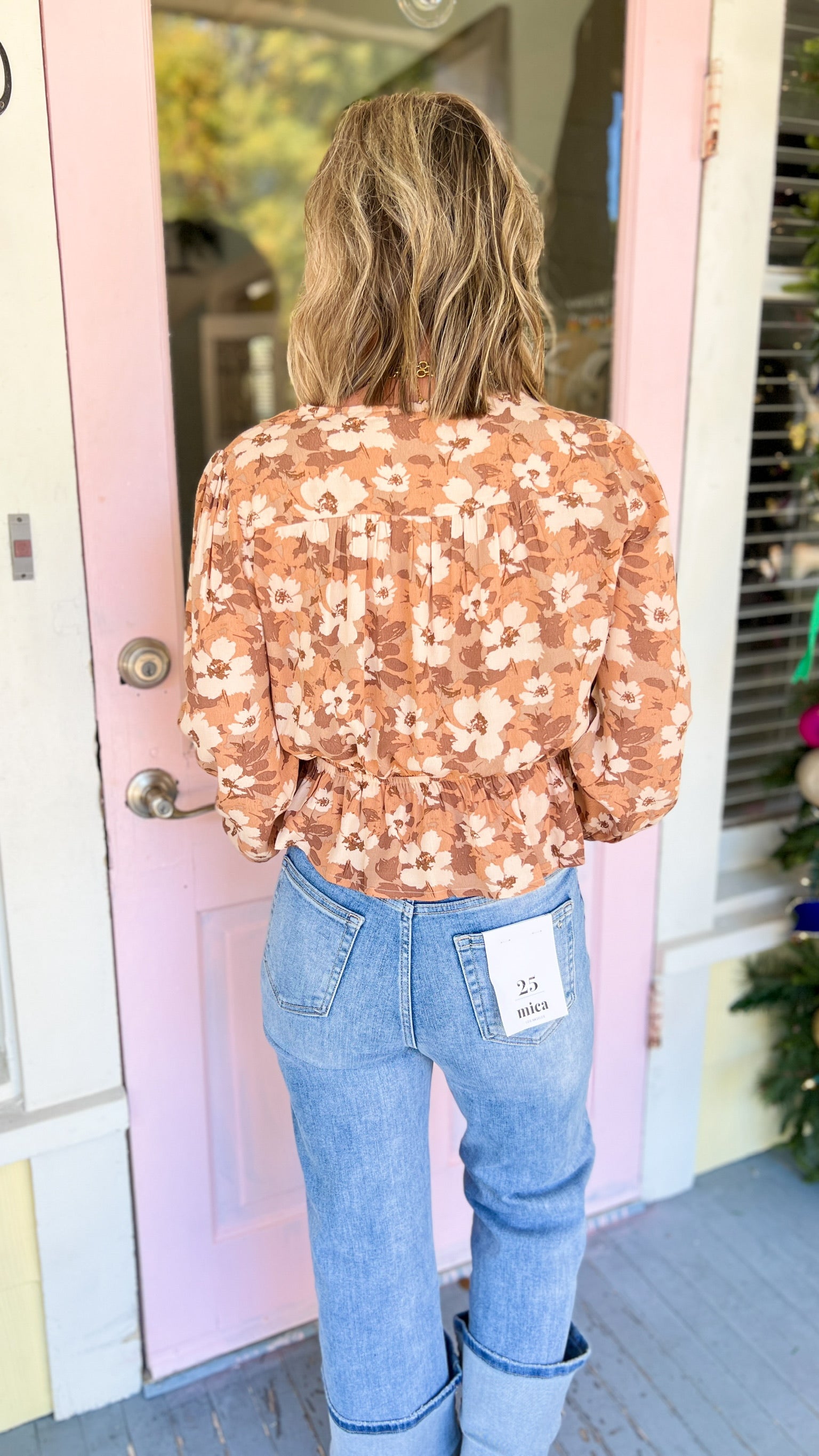 Falling for Floral V-Neck Top