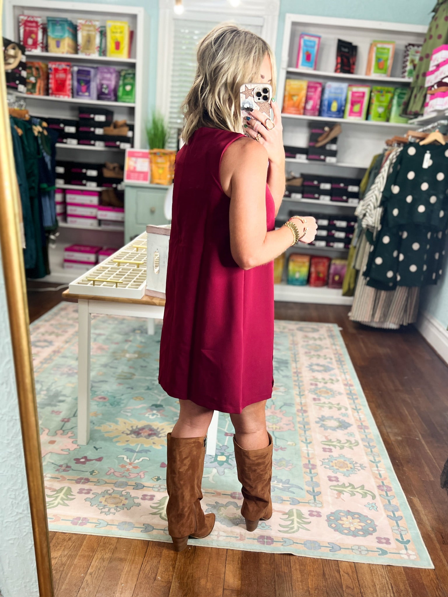 Perfect Introduction Mini Dress - Burgundy