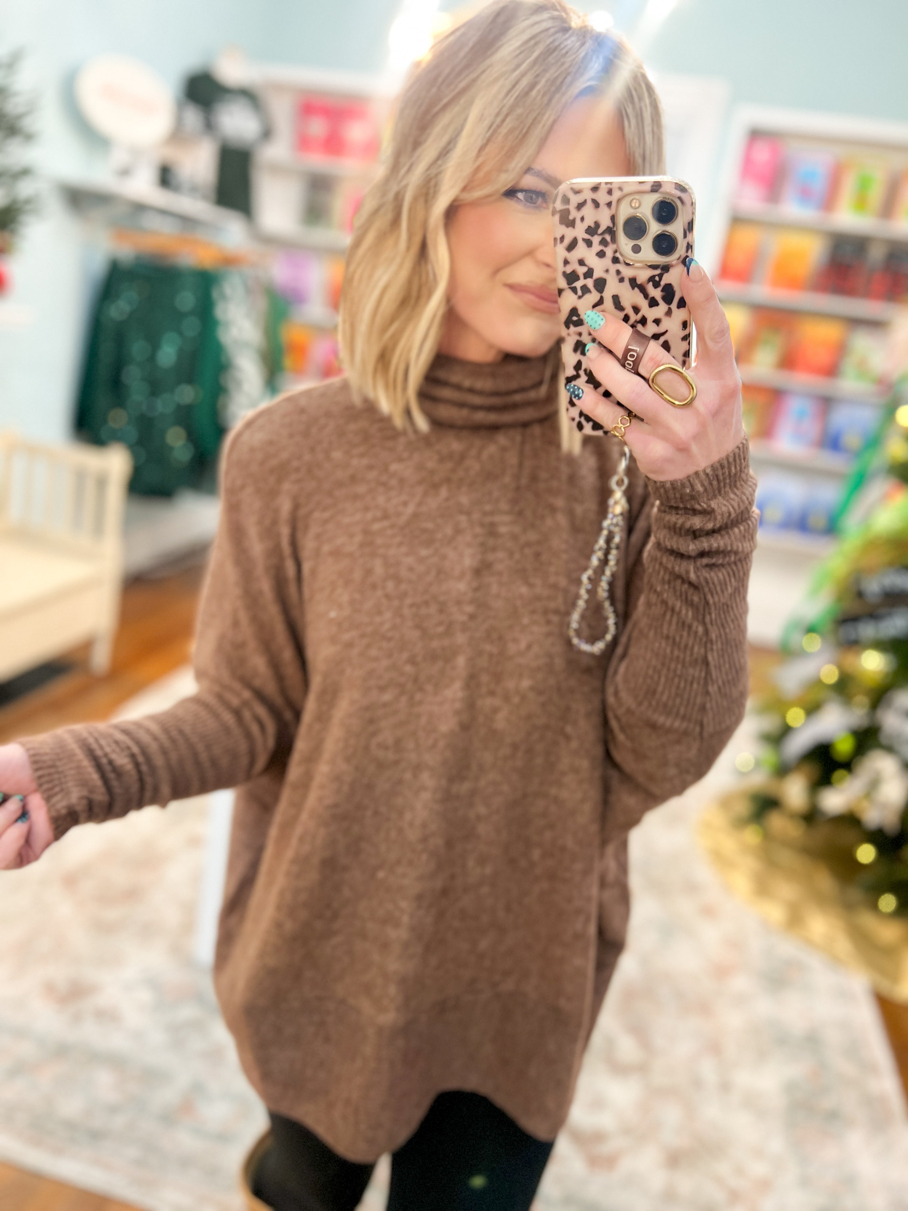 Full of Warmth Turtle Neck Sweater - Brown