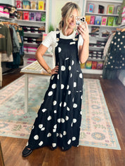 Effortlessly Spotted Tiered Jumpsuit