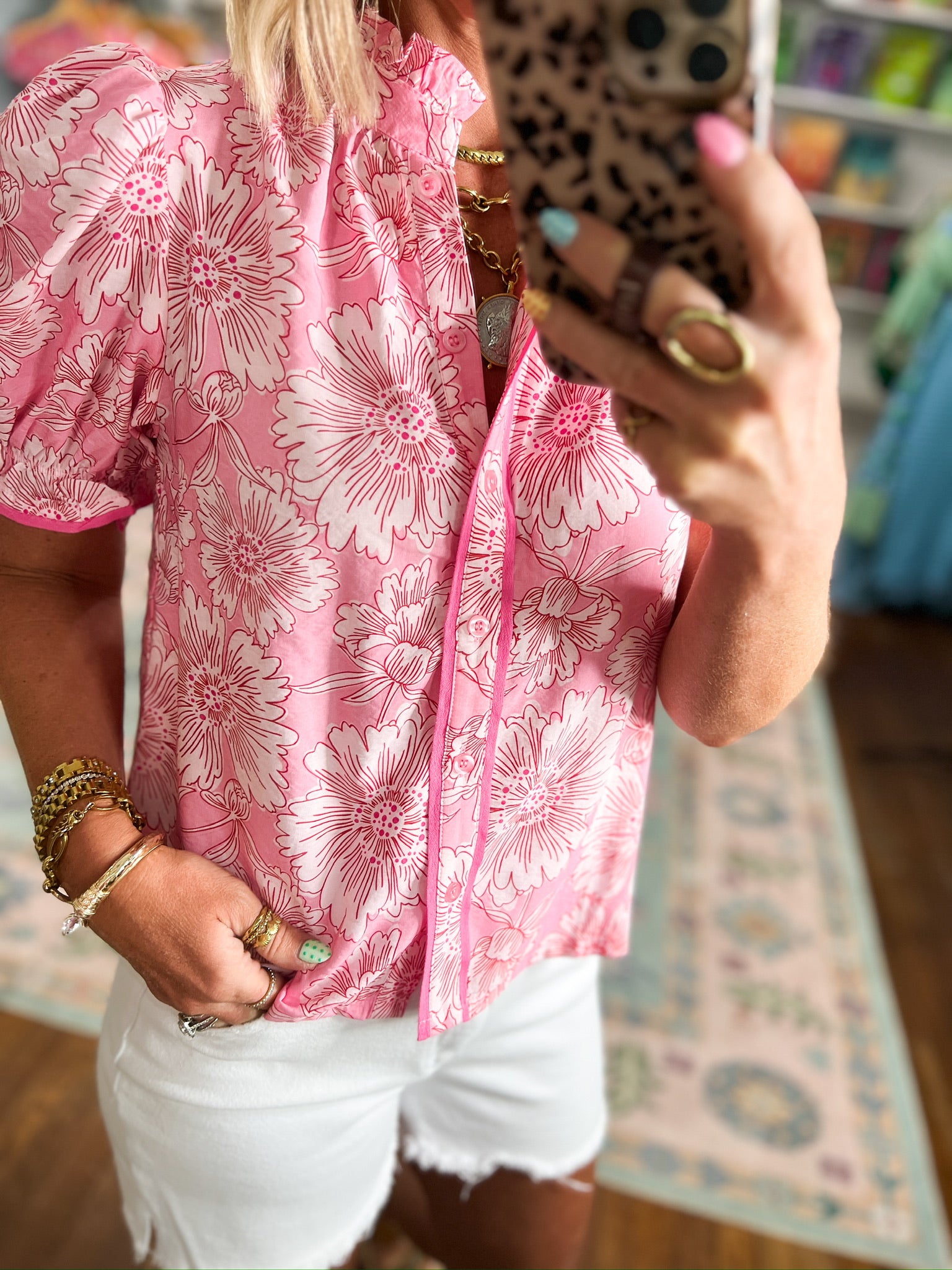 Daisy Days Puff Sleeve Blouse