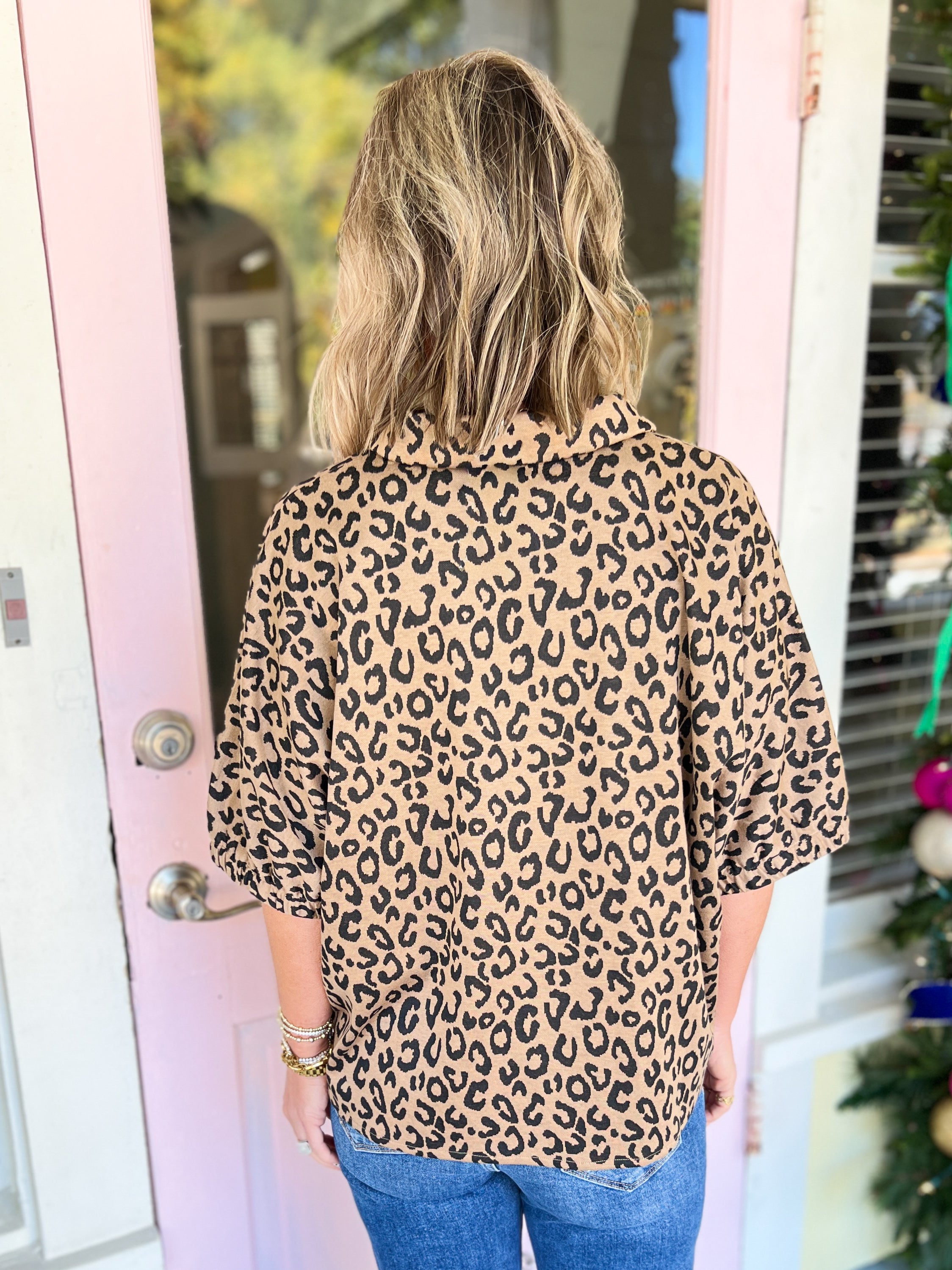 Clever Words Leopard Top