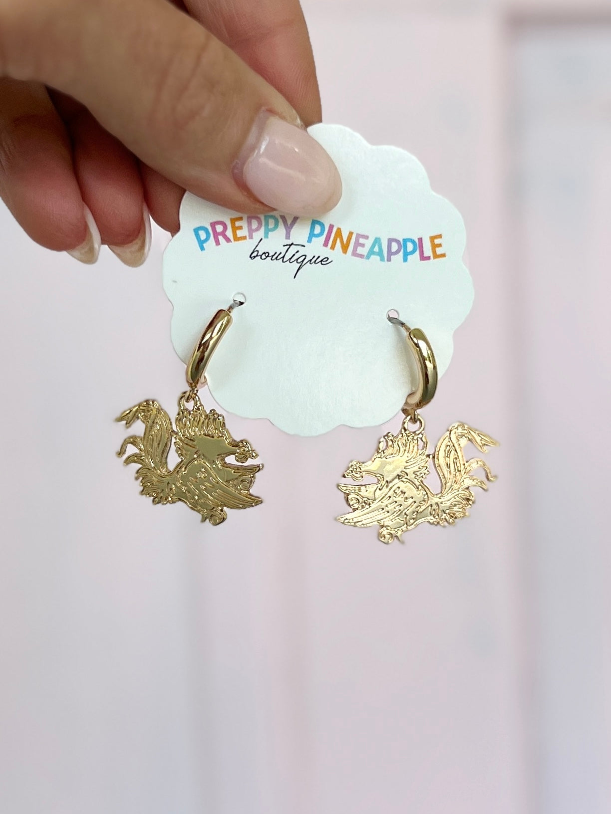 Gamecock Huggie Earrings