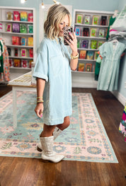 Risen | Short Sleeve Shirt Dress