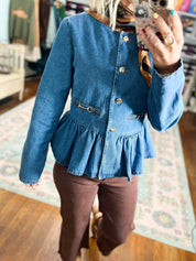Denim Darling Peplum Top