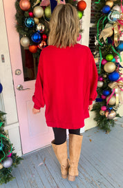 Holiday Vibe Christmas Patchwork Sweatshirt