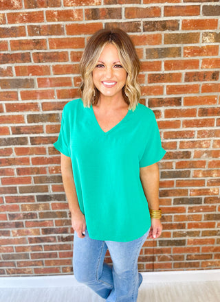 Not So Basic Top - Kelly Green