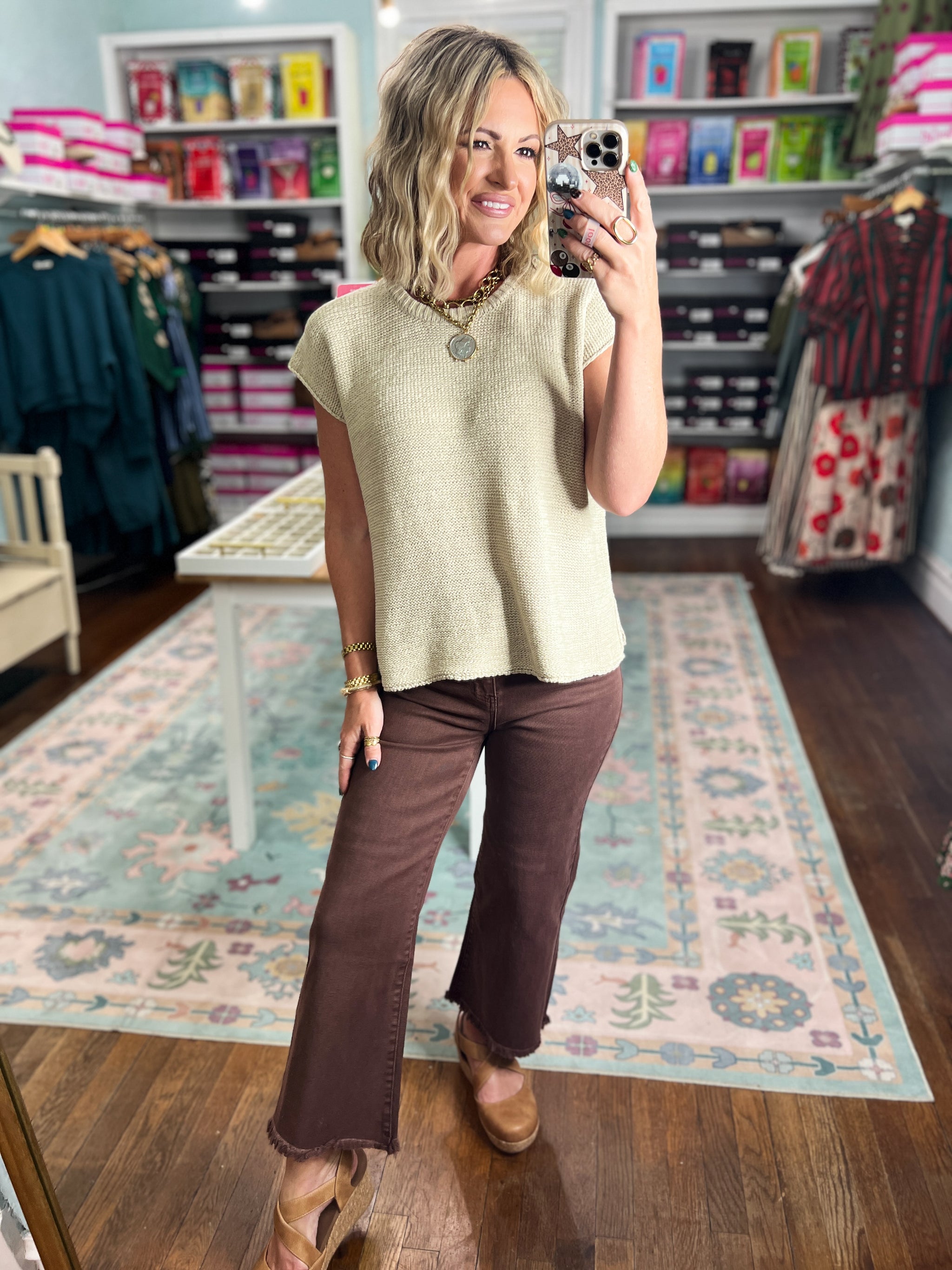Freayed So Delightful Frayed Hem Straight Pants- Brown – Preppy Pineapple Boutique