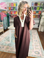 Your Time Midi Dress - Espresso