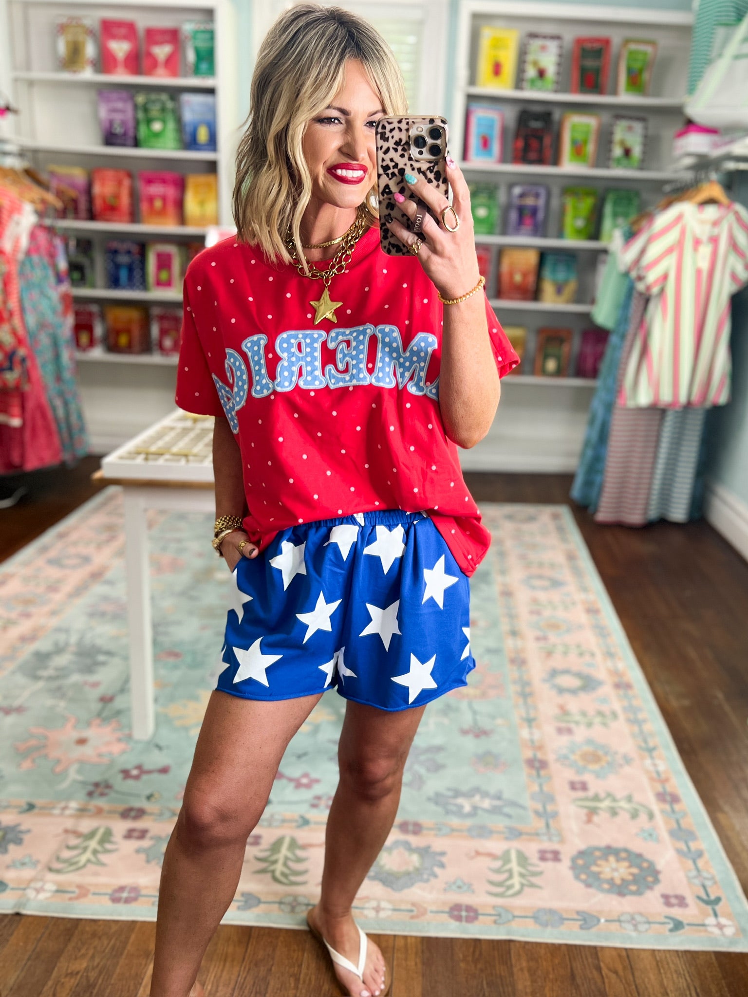 Cosmic Cutie French Terry Shorts - Blue