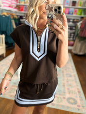 Everyday Ease Cap Sleeve TOP - Brown