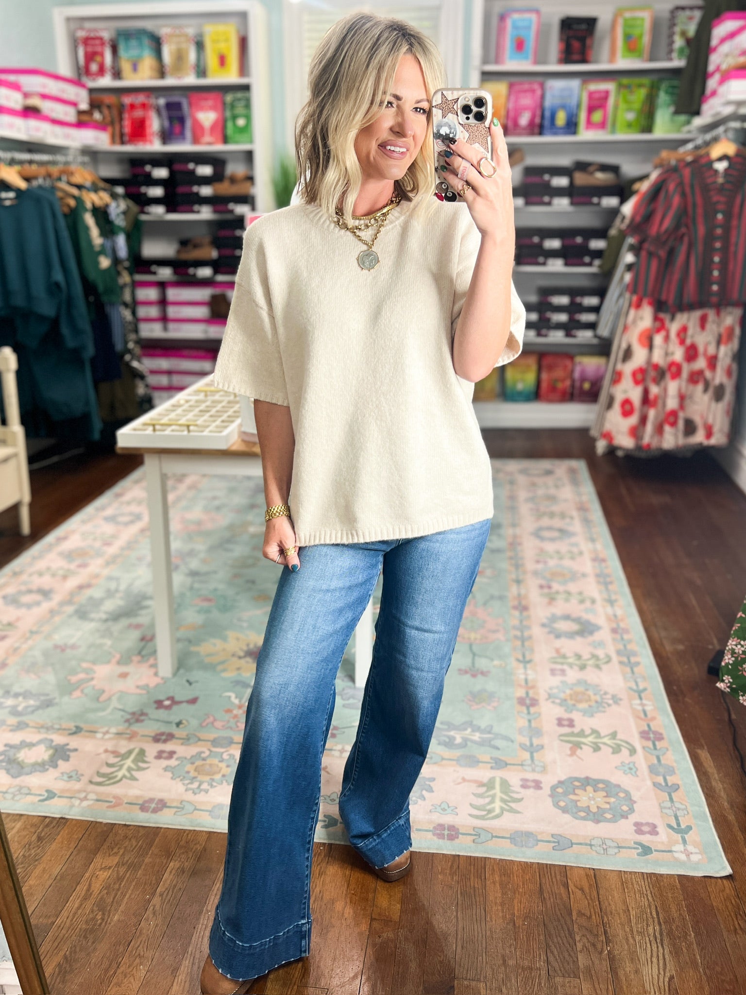 Consider It Covered Oversized Drop Shoulder Sweater - Oatmeal