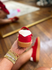 Corkys | Calm Down - Red Faux Suede