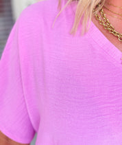 There She Goes Woven Dress - Mauve