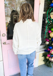 Crisp Breeze Mock Neck Sweater - Off White