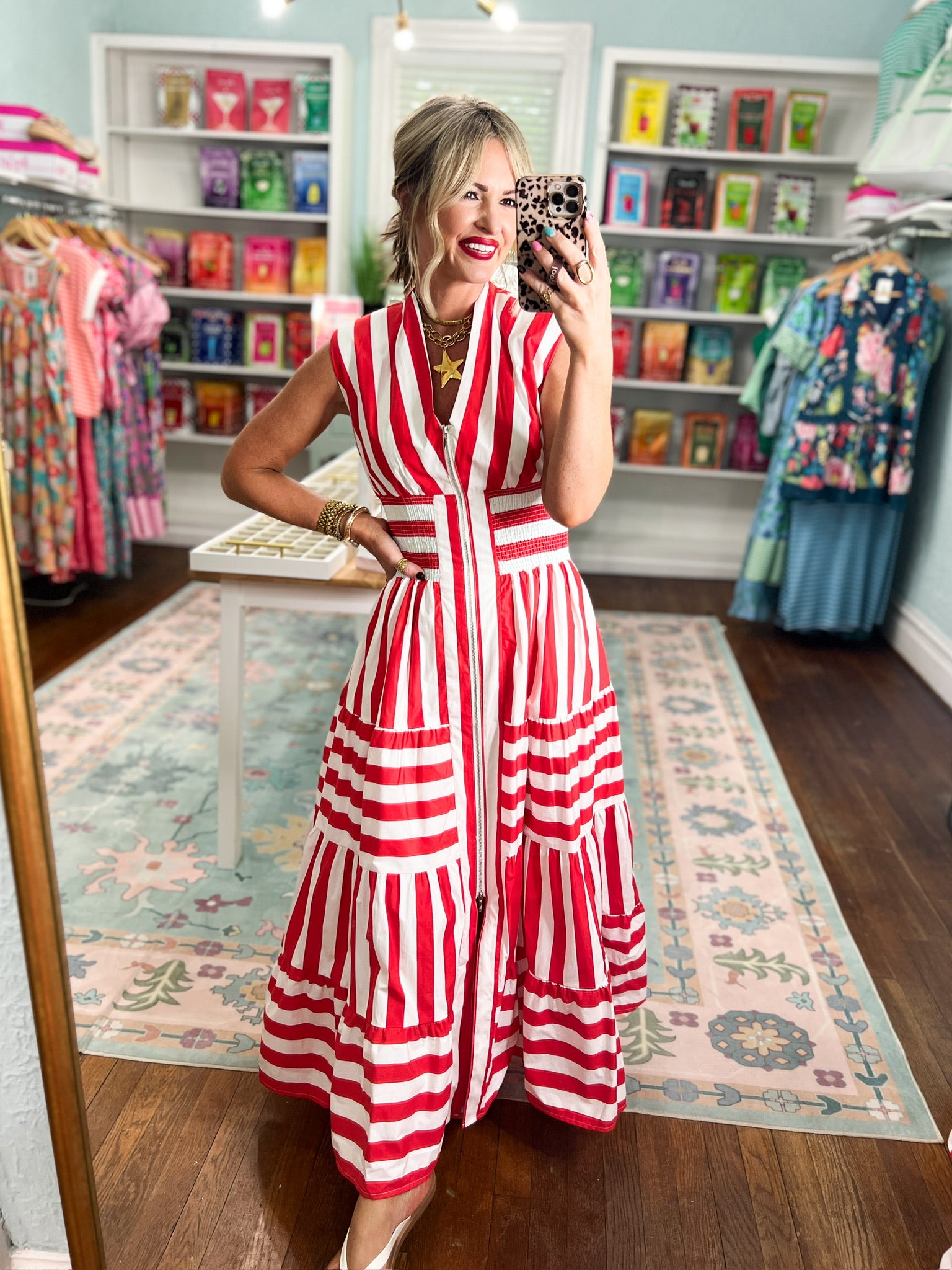 Brightest Skies Maxi Dress - Red