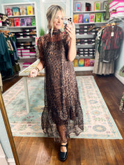 Fierce Elegance Leopard Midi Dress