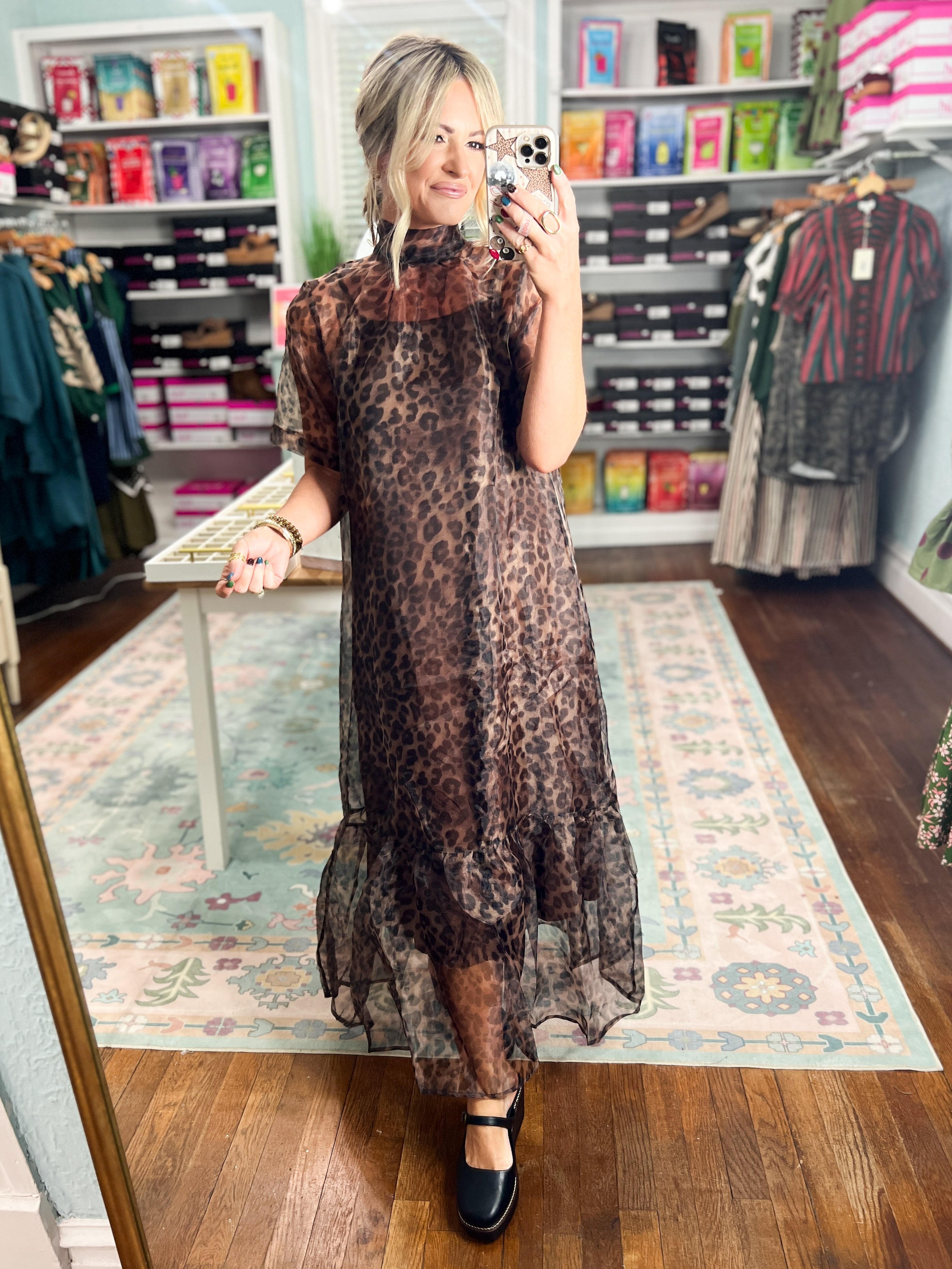 Fierce Elegance Leopard Midi Dress