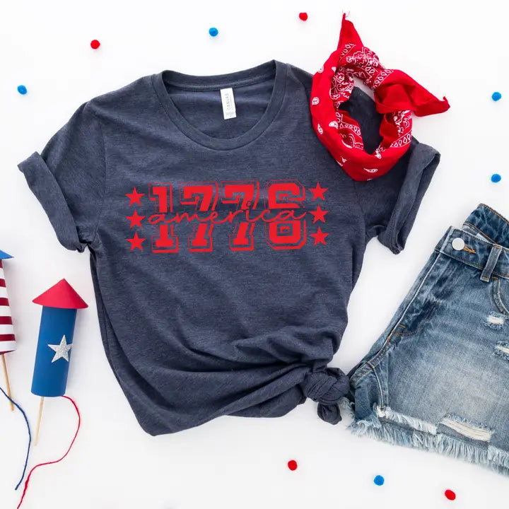 America 1776 Stars Graphic Tee