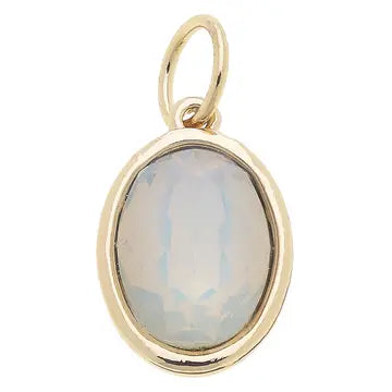 Glass Birthstone Charm - October