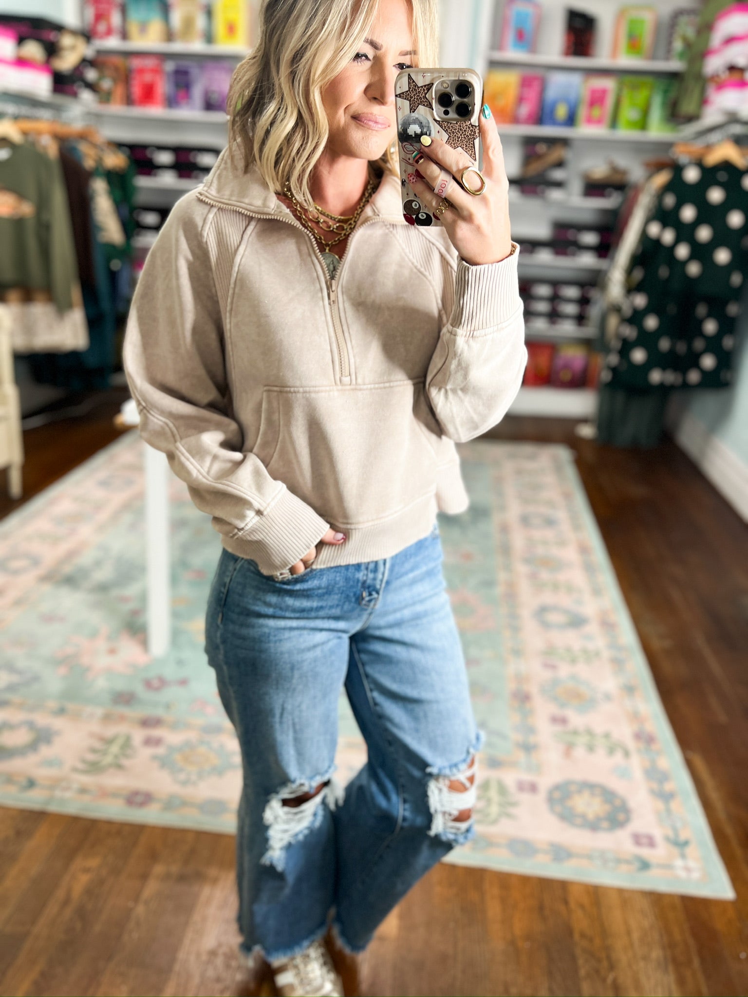 Wondering About the Wind Fleece Pullover - Ash Mocha
