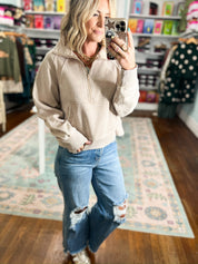 Wondering About the Wind Fleece Pullover - Ash Mocha