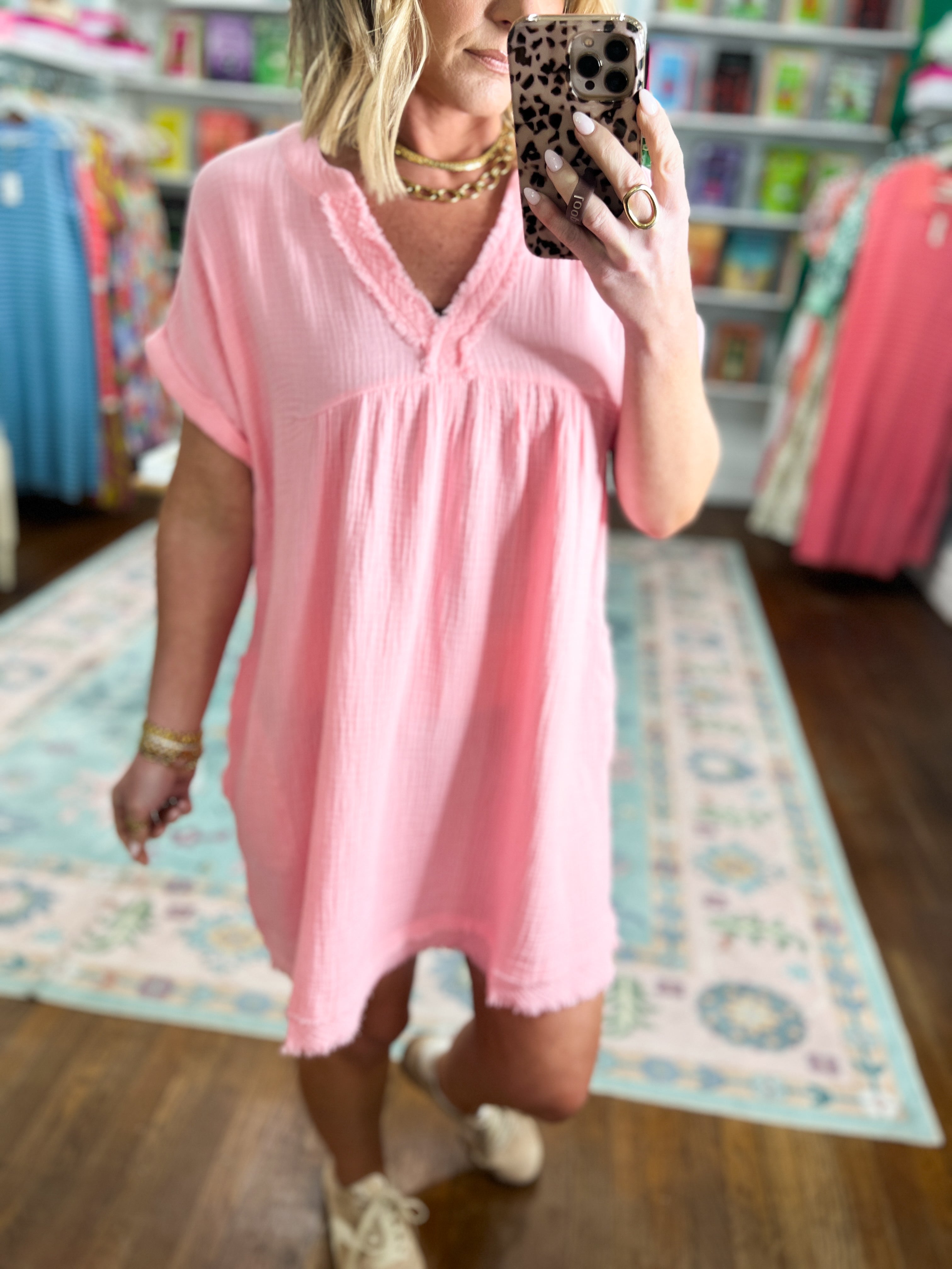 True Connection Dress - Dk Pink