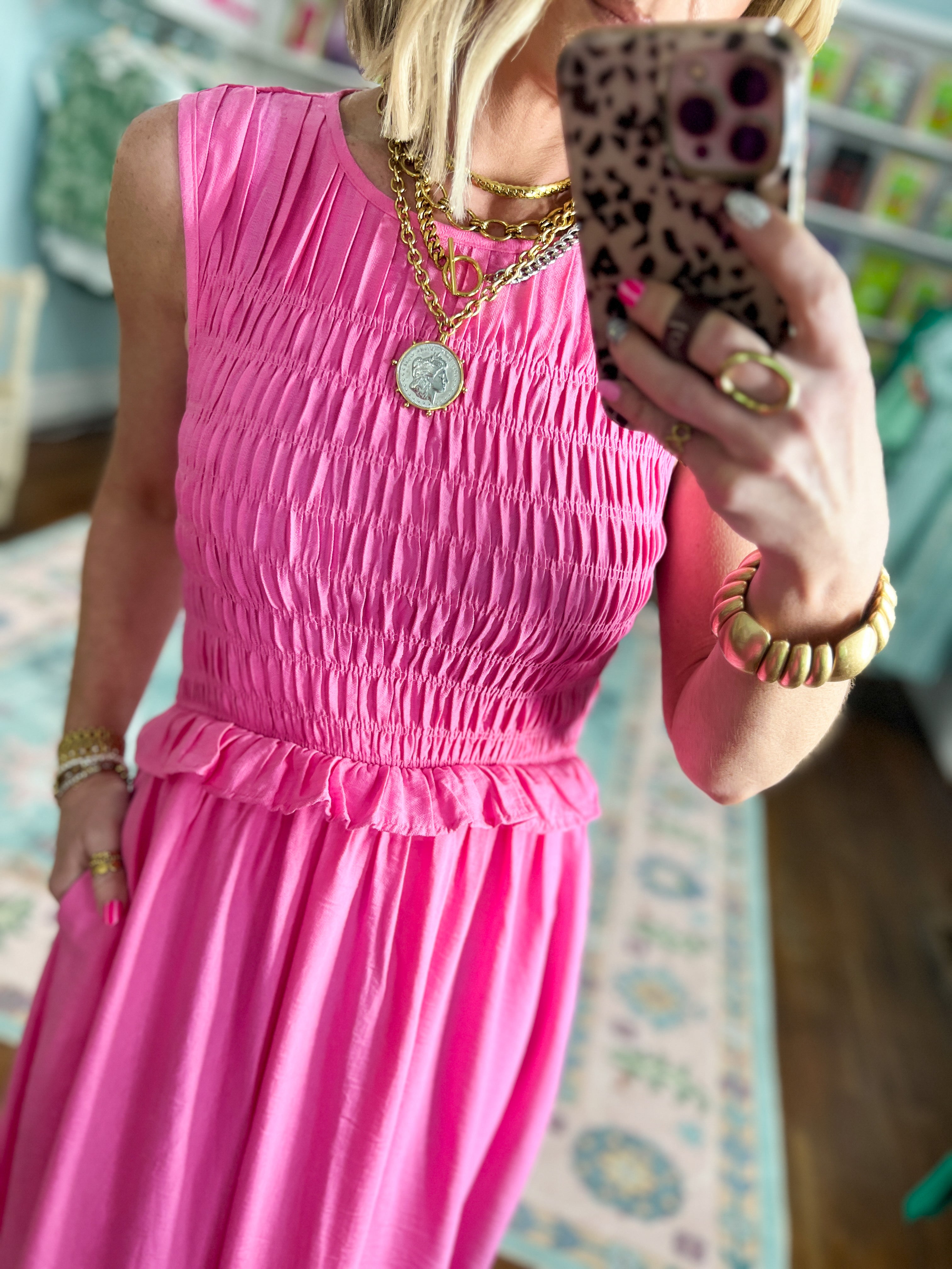 Plot Twist Sleeveless Midi Dress