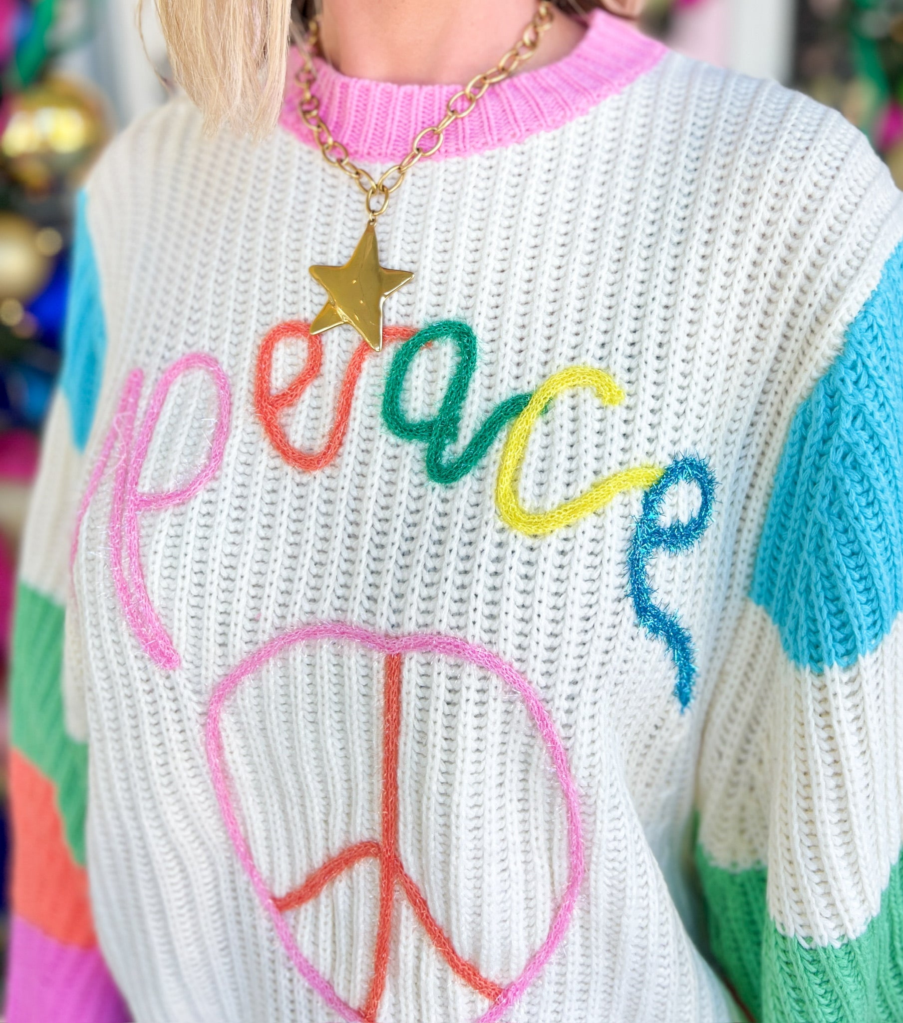 Peace Begins with a Smile Sweater