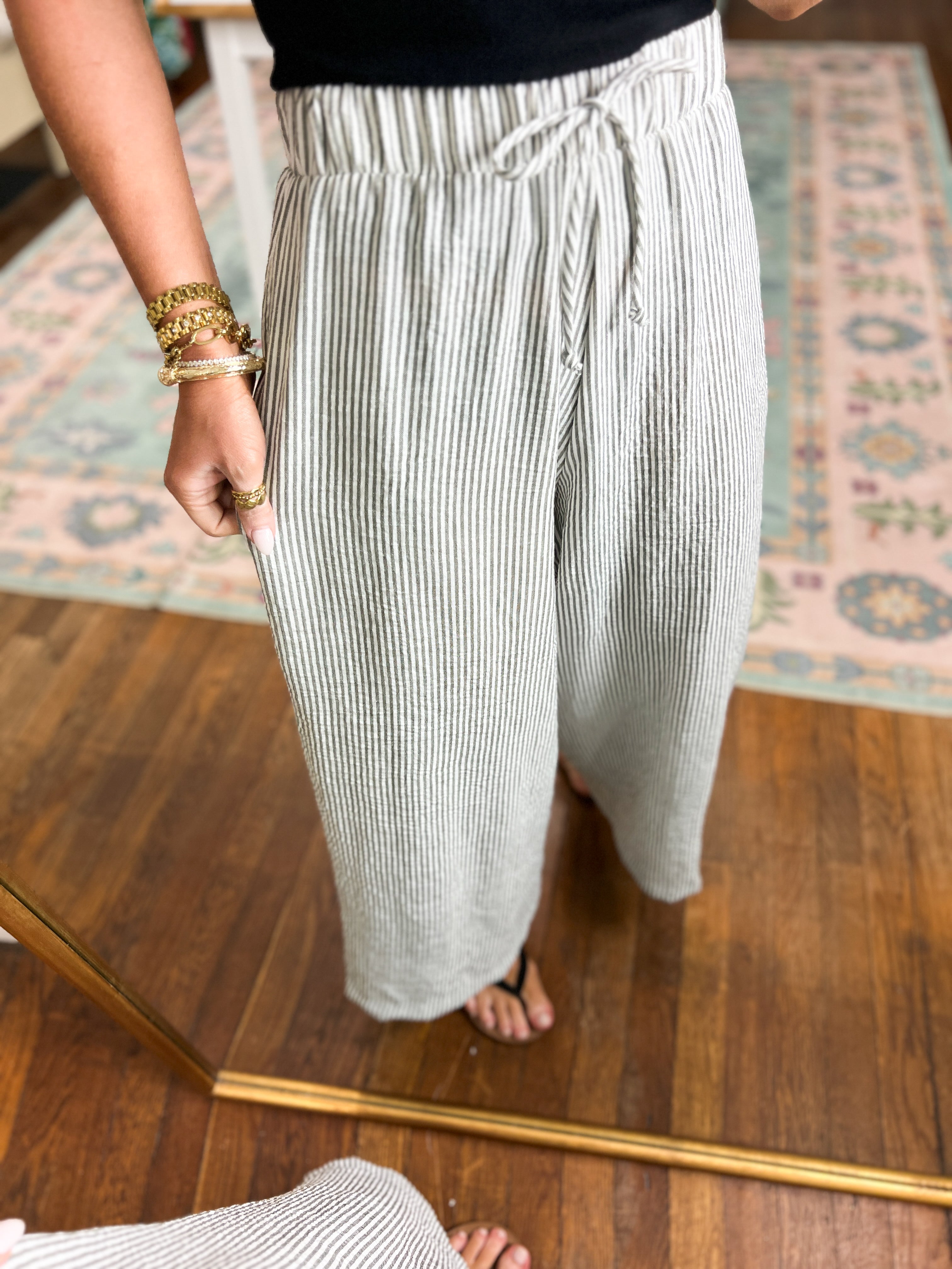 Casually Yours Striped Wide Leg Pants
