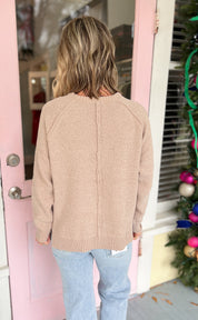 Perfect Classic Chenille Raglan Sweater - Heather Cocoa