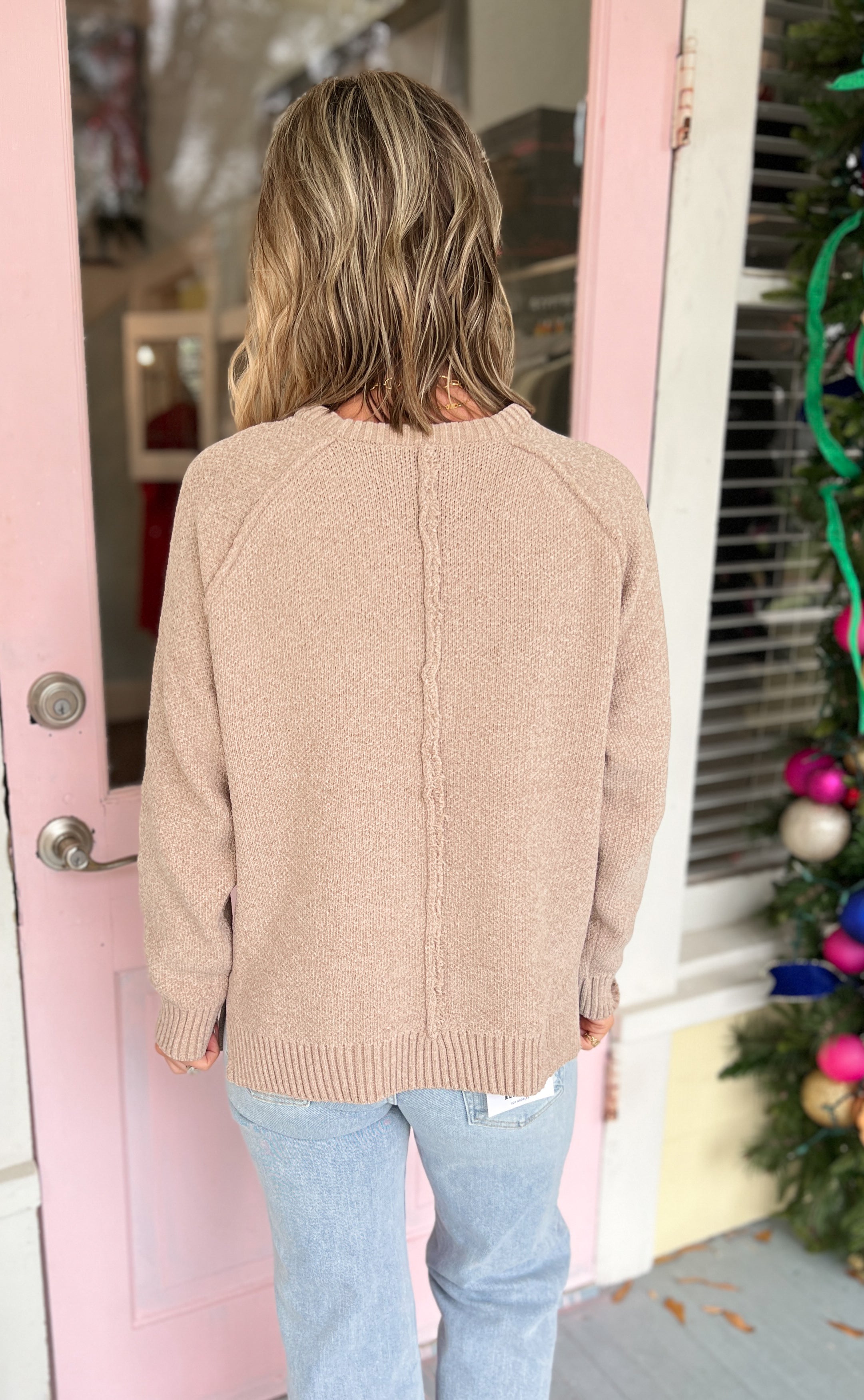 Perfect Classic Chenille Raglan Sweater - Heather Cocoa