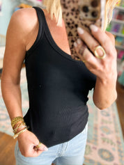 Simply You Basic Ribbed Knit Tank Top