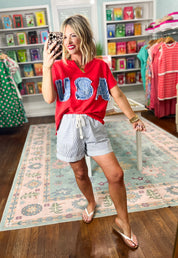 All American Girl Mineral Washed Top