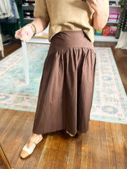 At This Time Drop Waist Midi Skirt