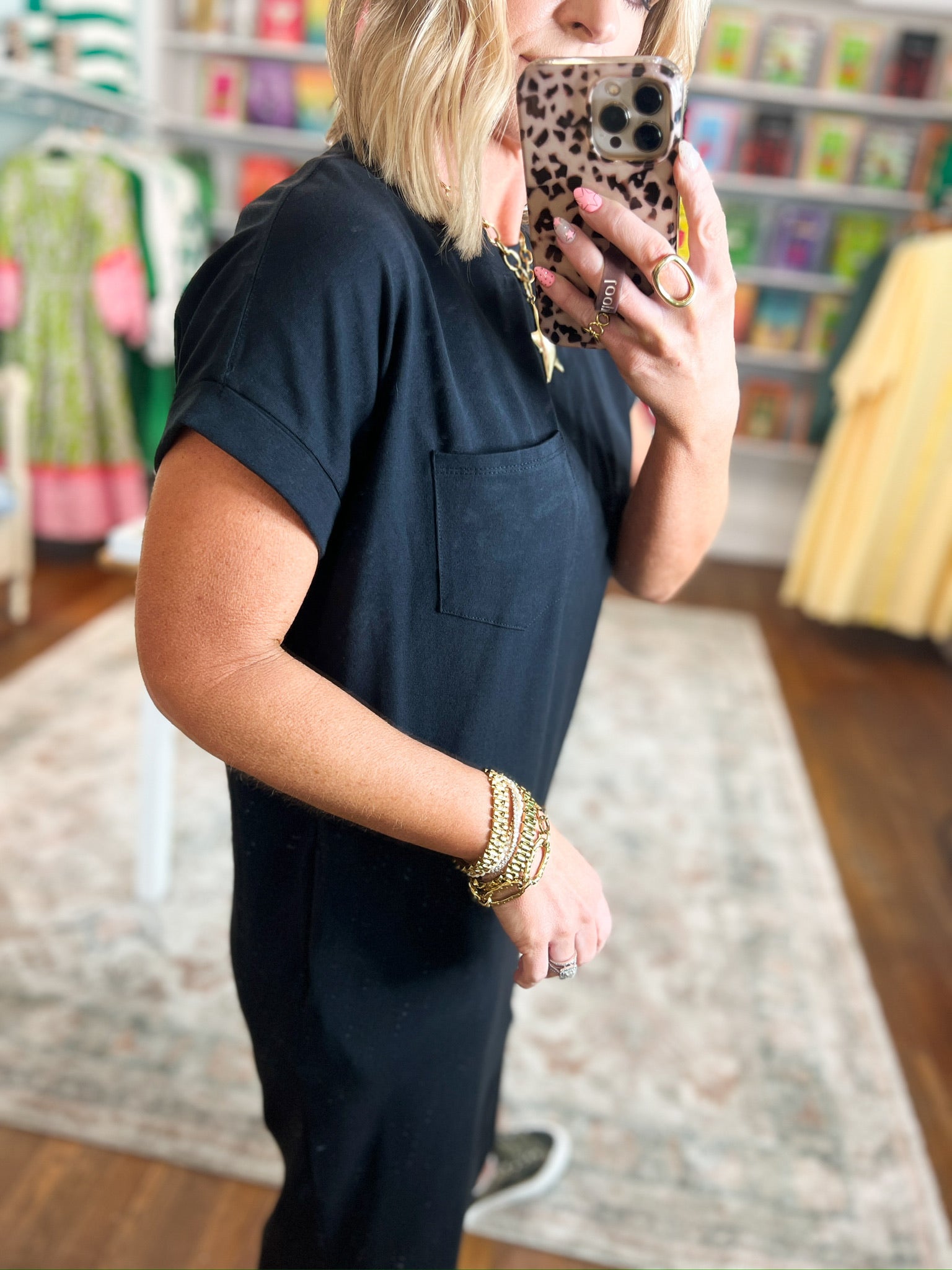 A Clear Mind Midi Dress - Black