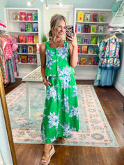 Flower Market MIDI SKIRT - Green