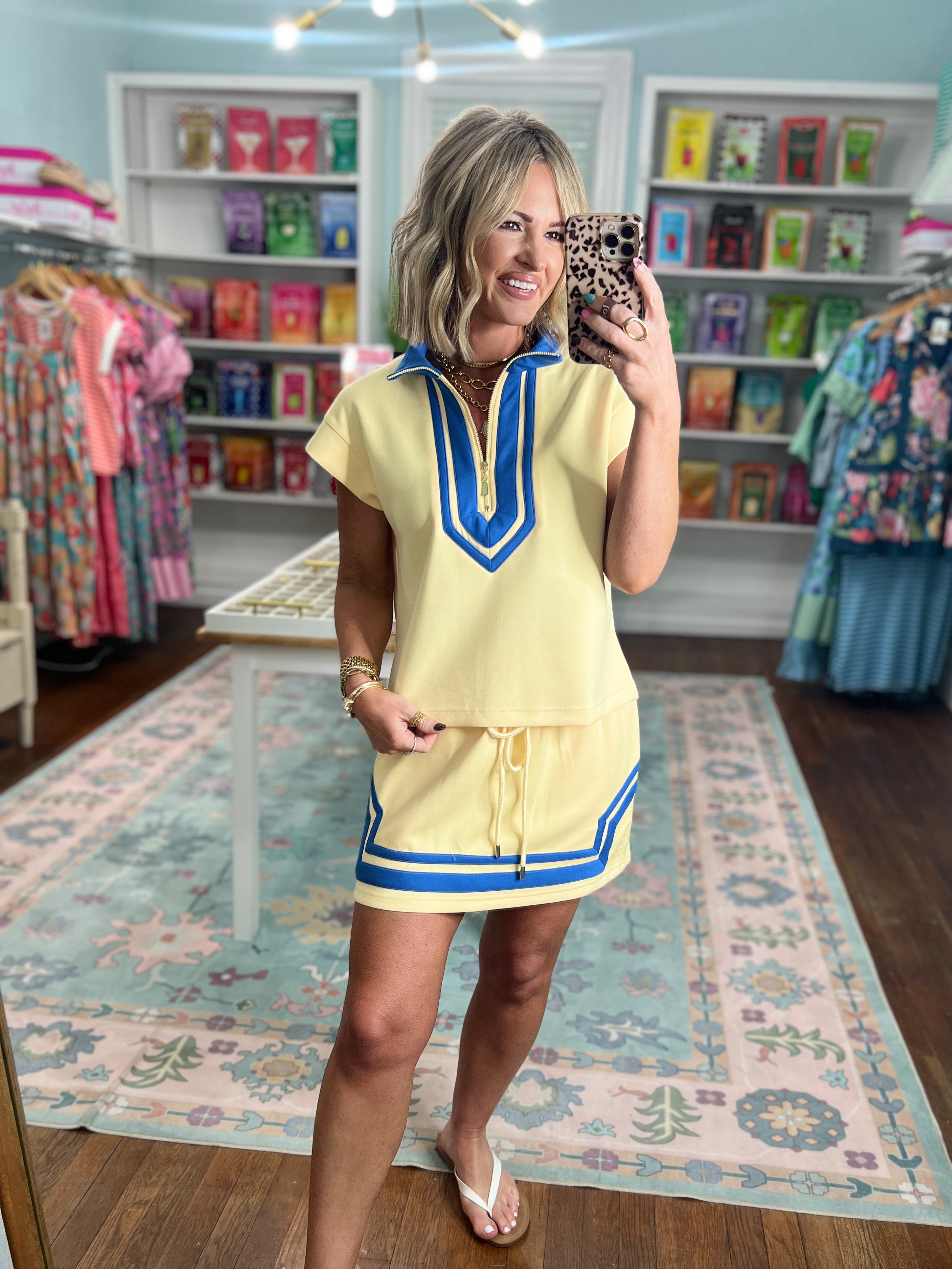 Everyday Ease Cap Sleeve TOP - Yellow