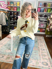 Mallard Moments Knit Sweater - Cream
