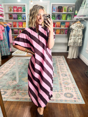 Evening Ease Dolman Sleeve Midi Dress