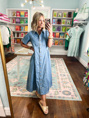 Sweet Attention Denim Dress