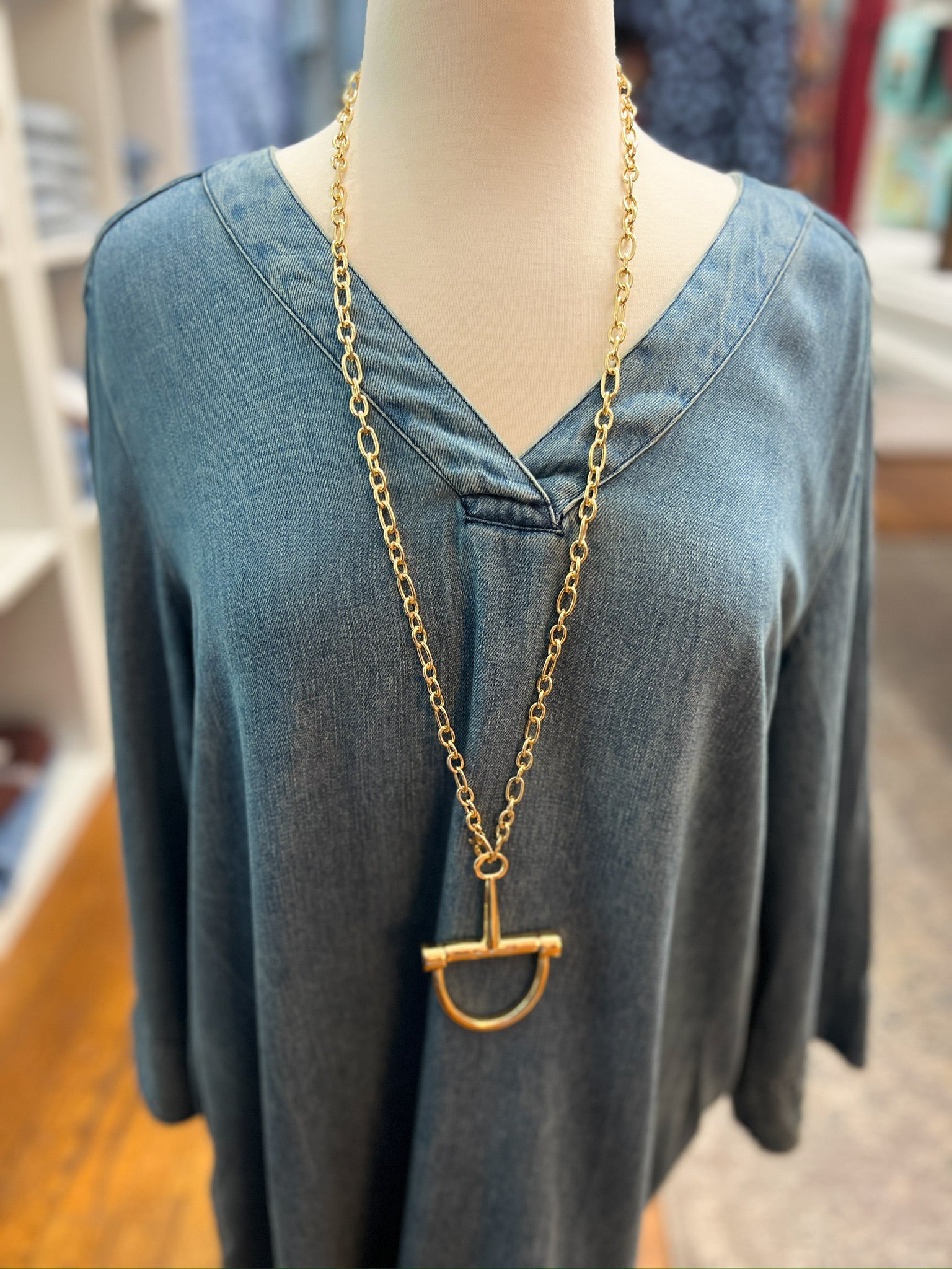 Horsebit Necklace - Gold