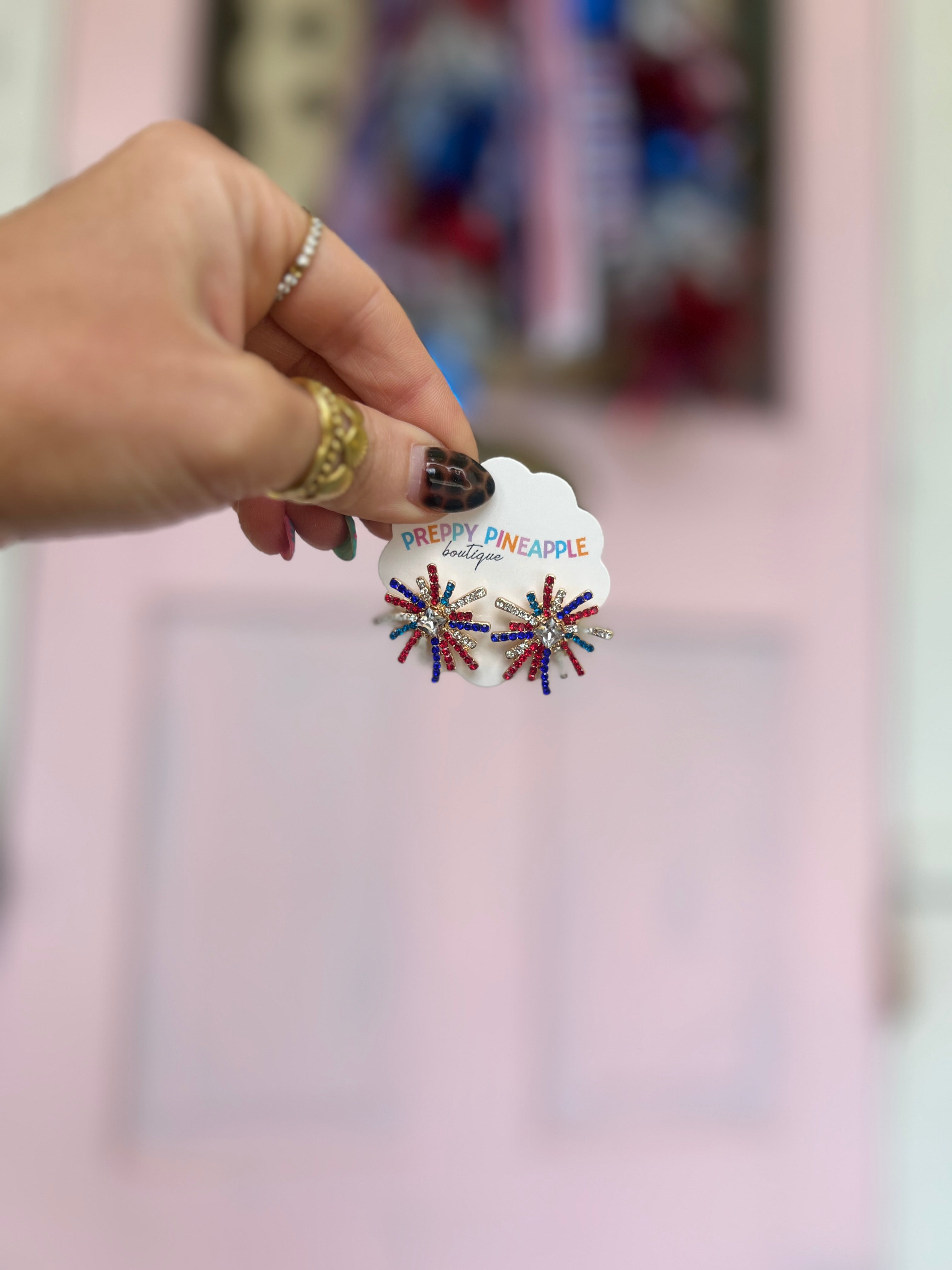 USA Firework Earrings