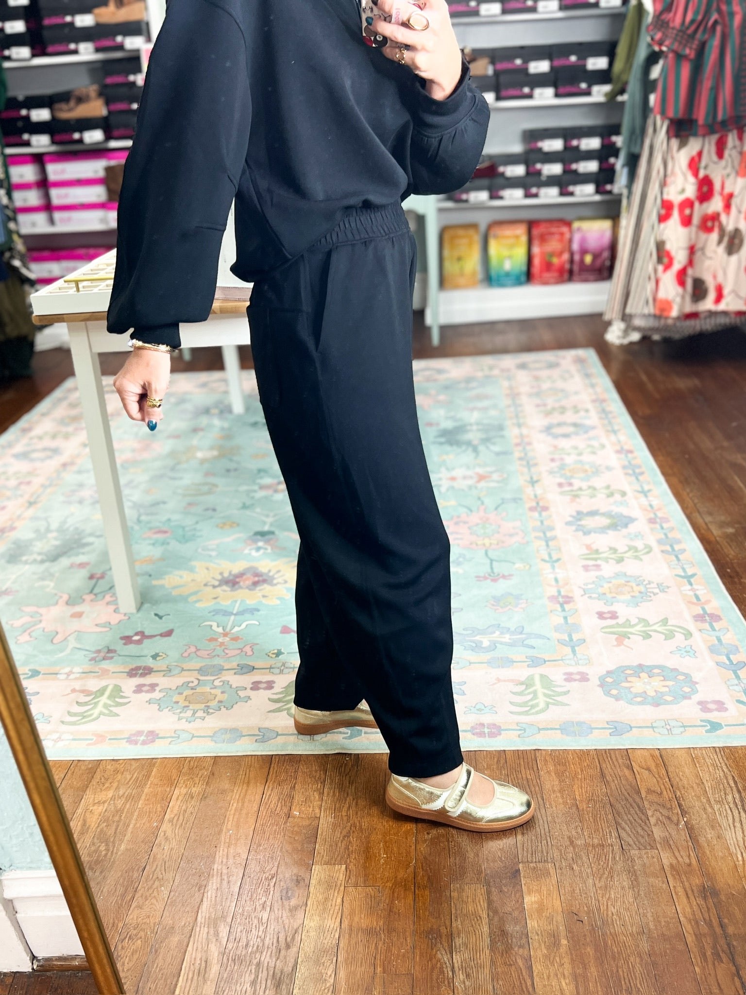 Spinning the Story Barrel PANTS - Black