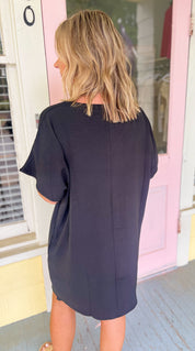 There She Goes Woven Dress - Black