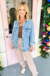 Carefree Agenda Acid Wash Joggers - Ash Mocha