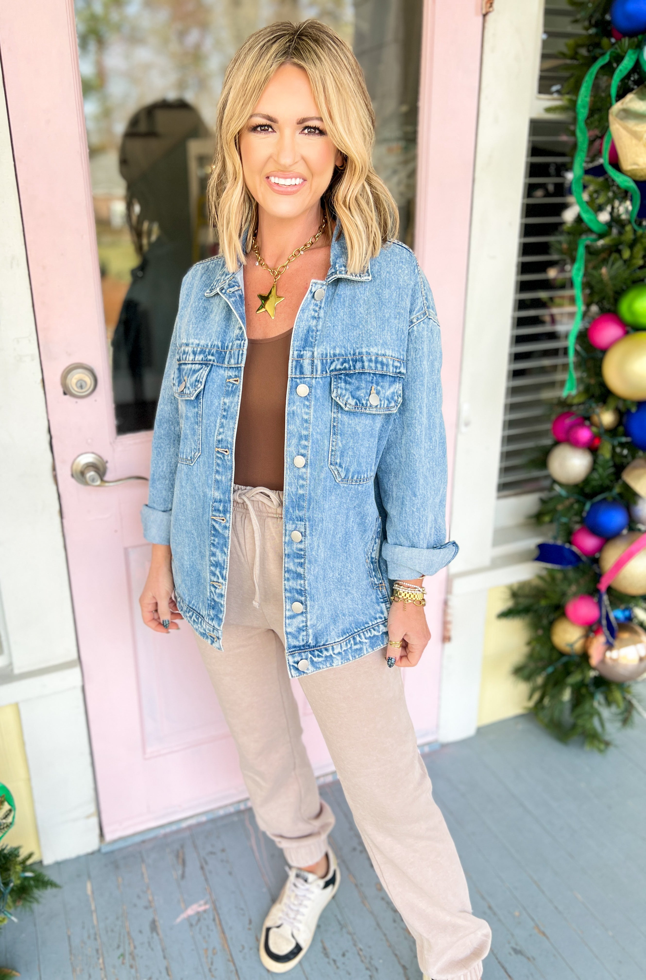 Carefree Agenda Acid Wash Joggers - Ash Mocha