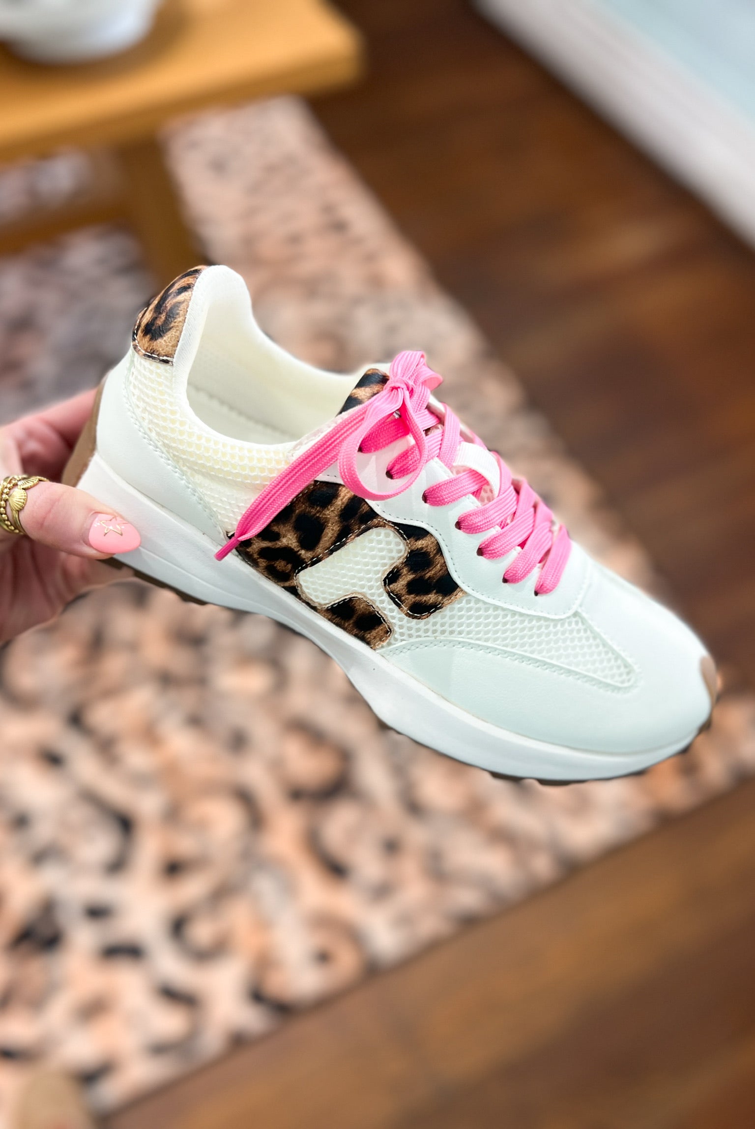 Corkys | No Prob Sneakers - White with Leopard